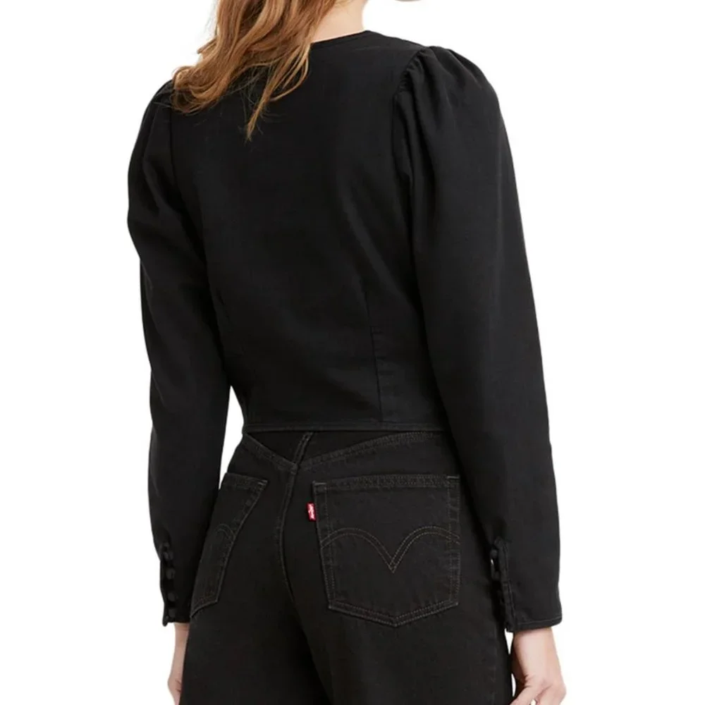 NWT Levi's Teegan Notch Print Cotton Blouse Sz L & XL - Picture 7 of 9